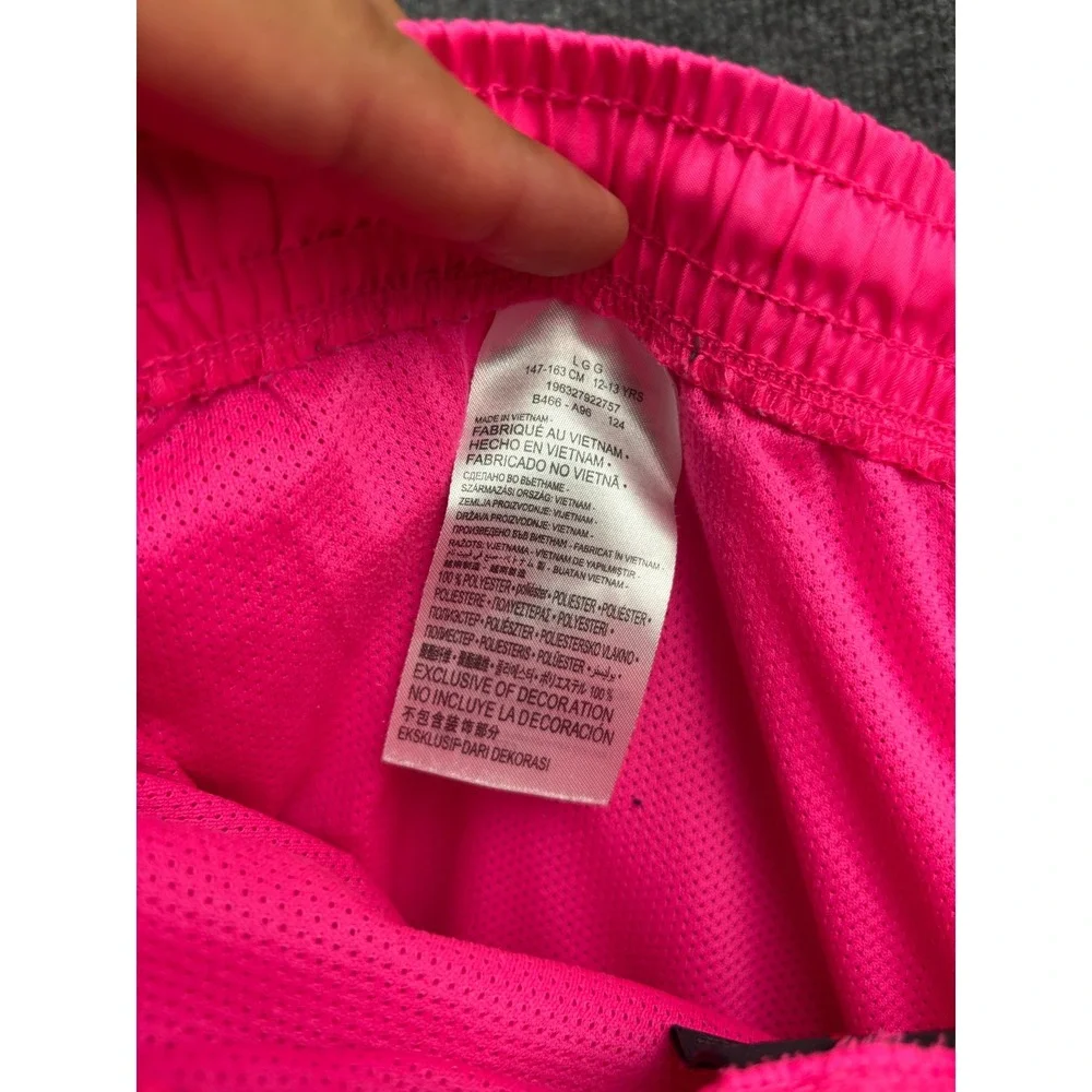 Jordan Swim Trunks Kids Large 12-13 Pink Mesh Lined Drawstring Shorts